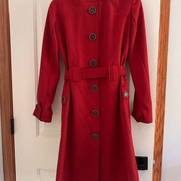 Victoria's Secret Red Button Trench Coat - Picture 5 of 9